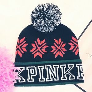 ** PINK BEANIE By Victoria's Secret